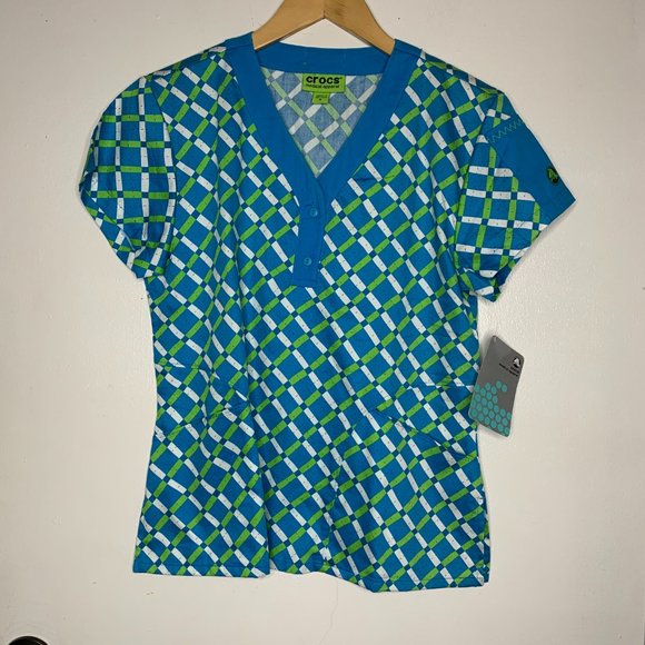 Crocs Diamond Design Scrub Top New with Tag Size Small - Picture 13 of 13